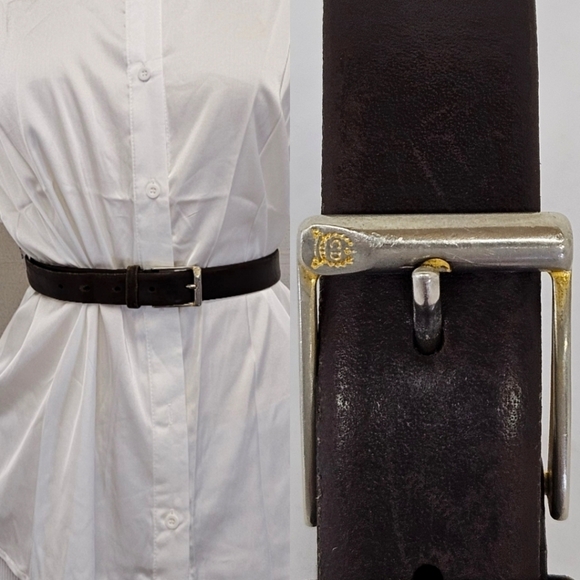 Christian Dior Vintage Spanish Split Leather Belt in Brown Size 40 / 100 - Picture 1 of 11